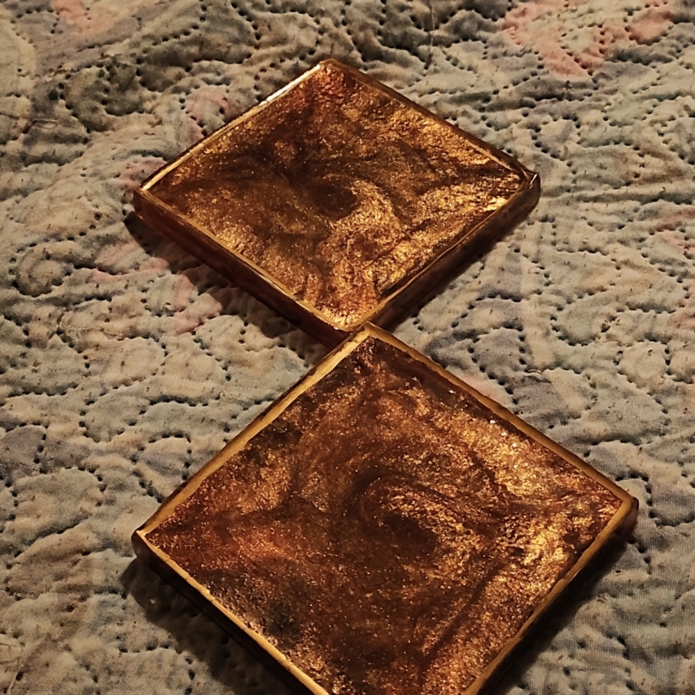 Beautiful copper coasters